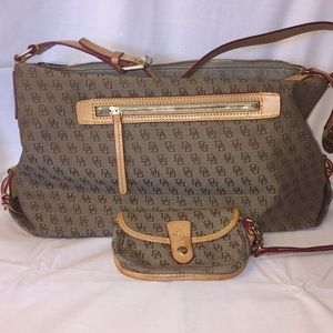 Dooney & Bourke Tan/Brown Shoulder Purse